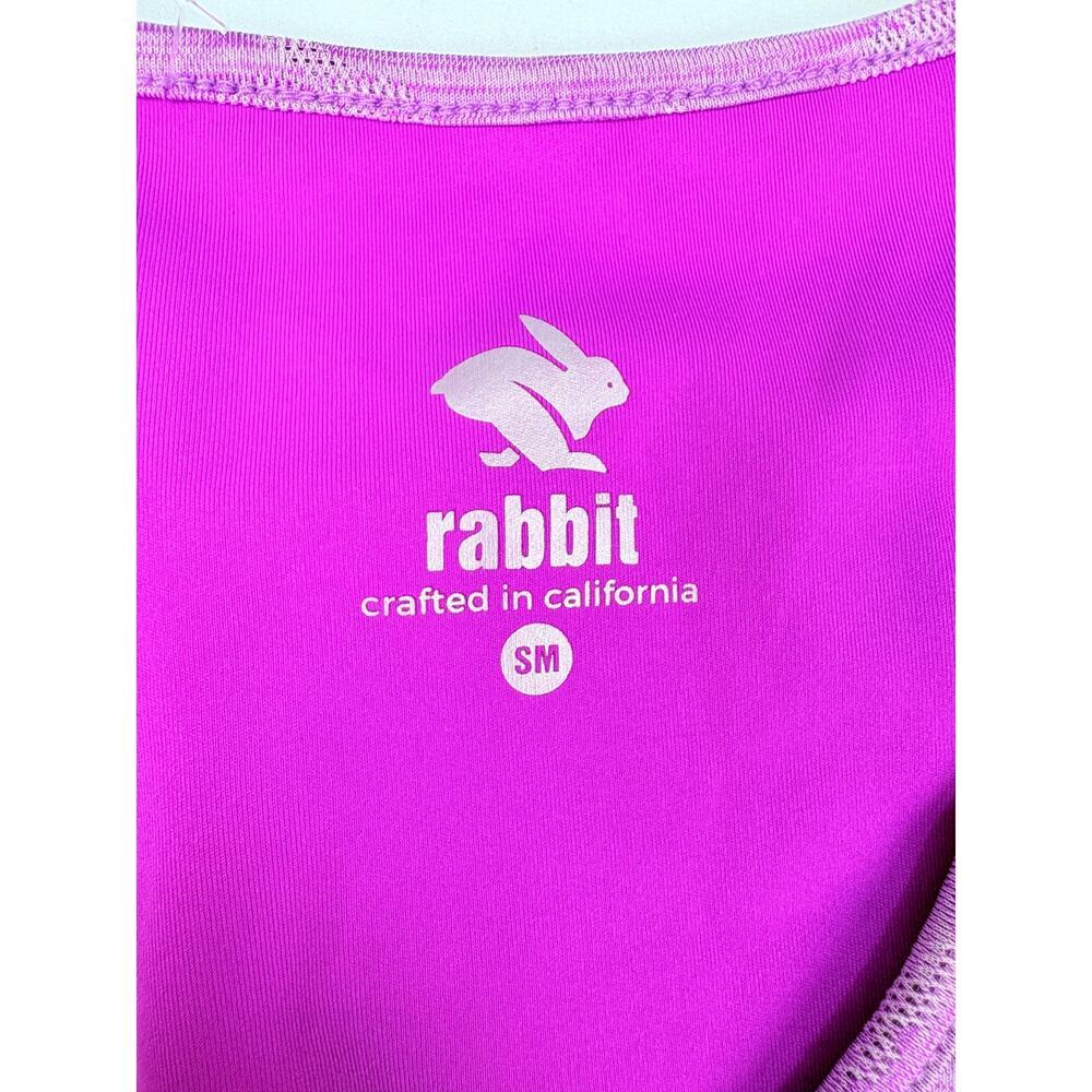 Rabbit Running Tank Built In Bra Purple Racerback Small Performance Workout Gym - Picture 2 of 7